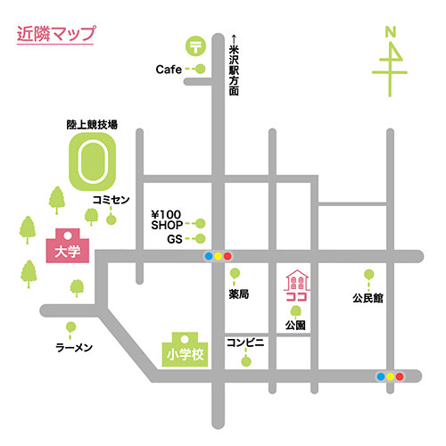 コーポいづみの近隣マップ